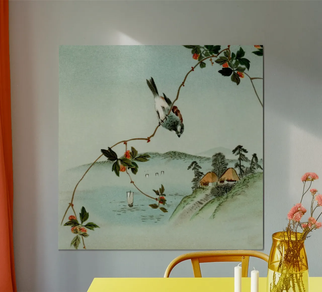 Japanese illustration poster con telaio in alluminio da vintageshop