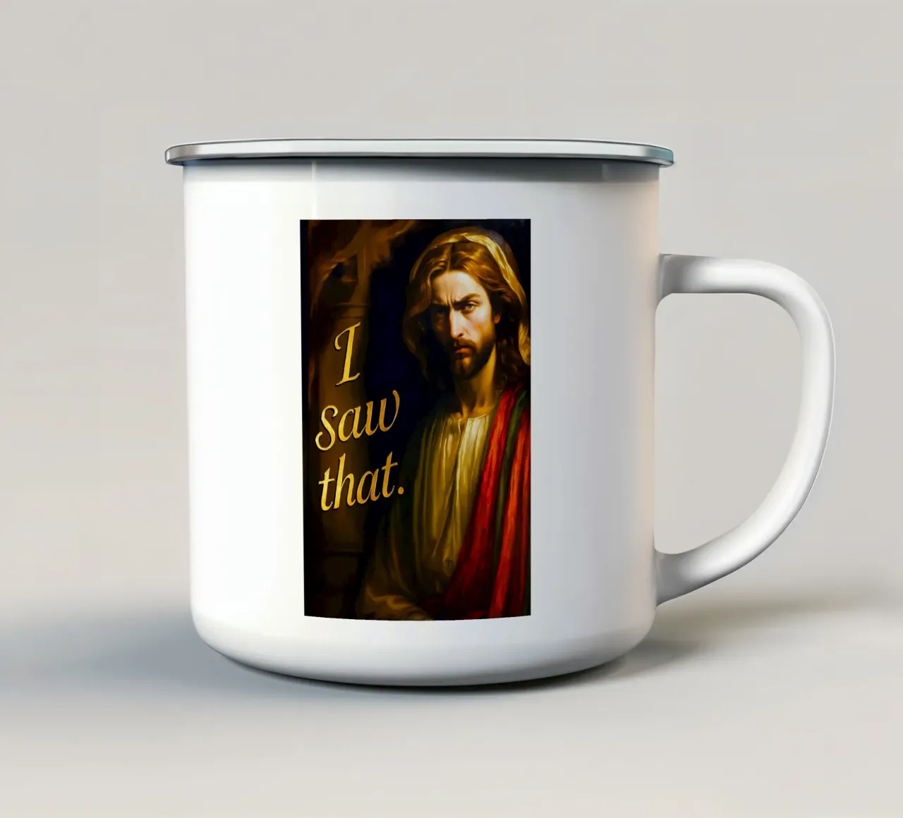 Gesù l'ho visto tazza in smalto da Fleur de Lys