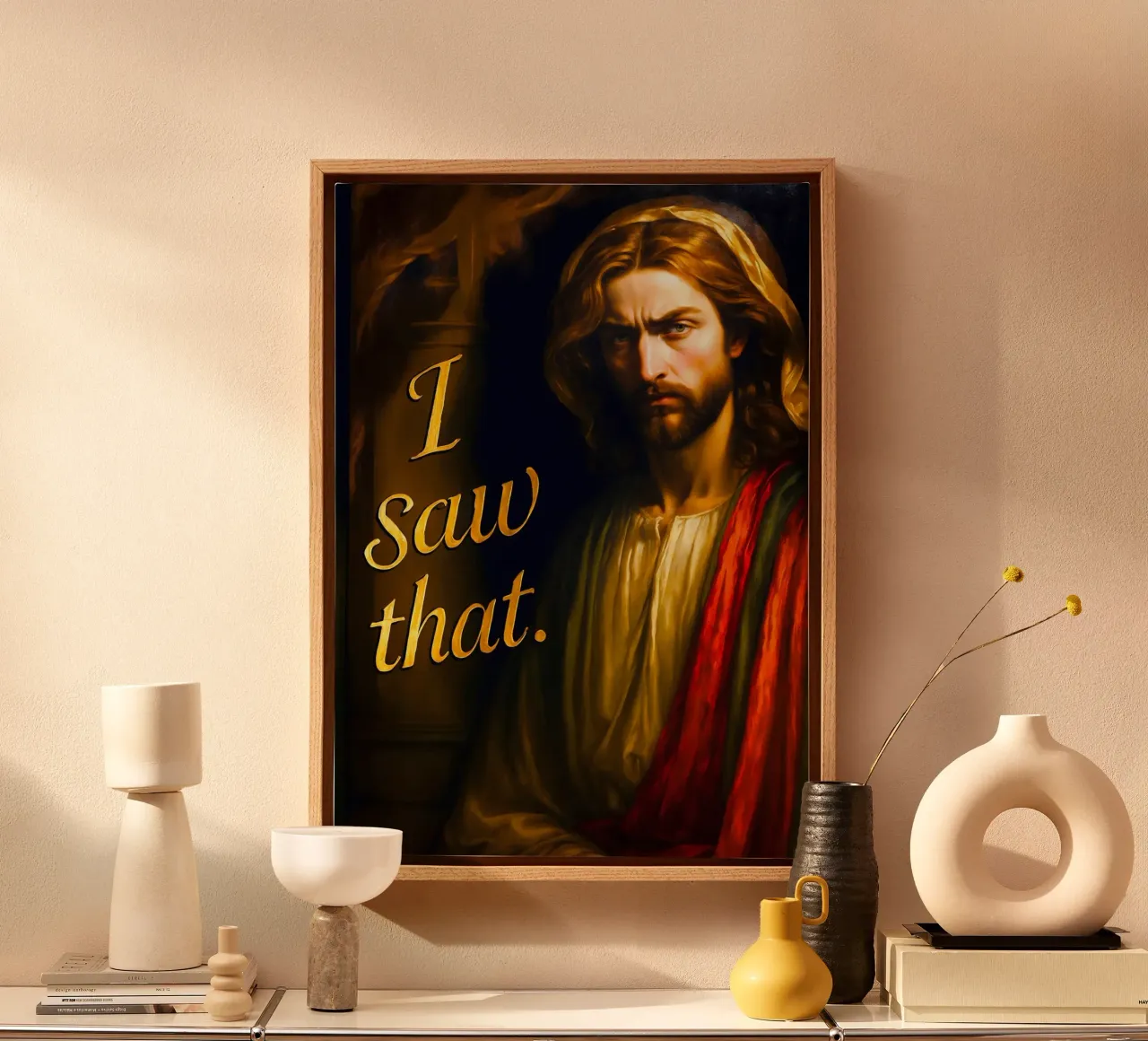 Jezus, dat zag ik canvas met Baklijst van Fleur de Lys