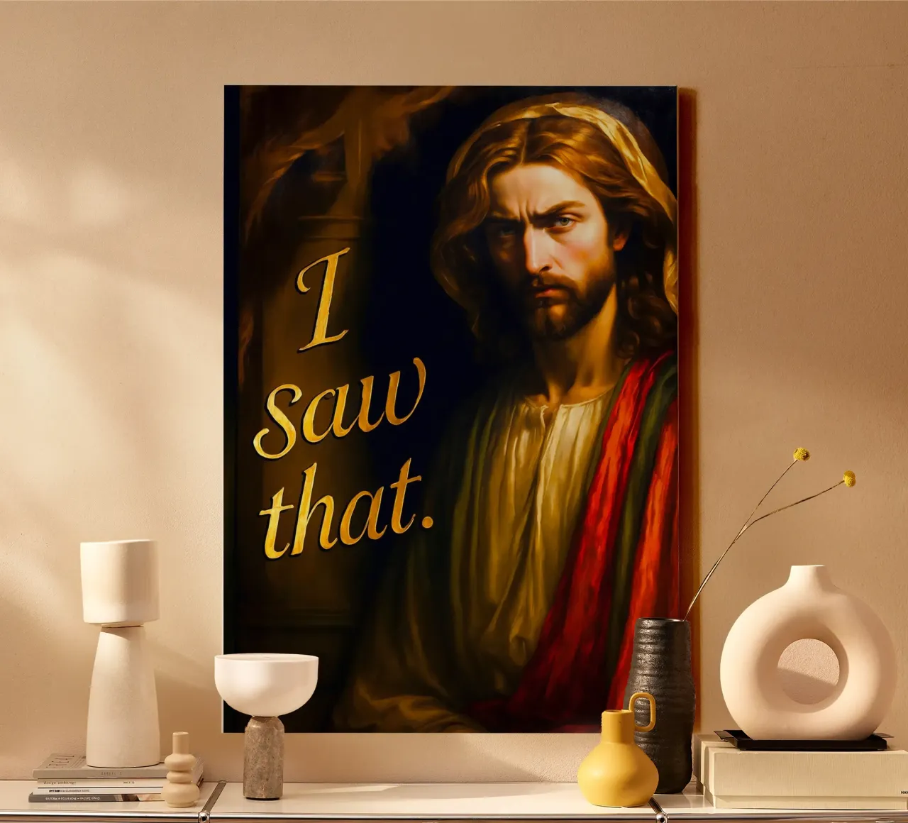 Jezus, dat zag ik canvas met Baklijst van Fleur de Lys