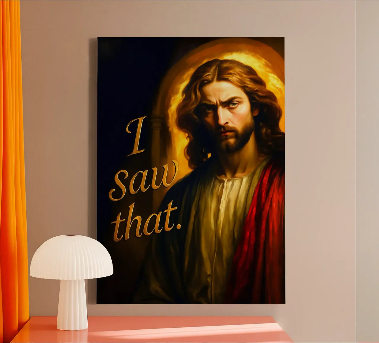 Jezus, dat zag ik canvas met Baklijst van Fleur de Lys