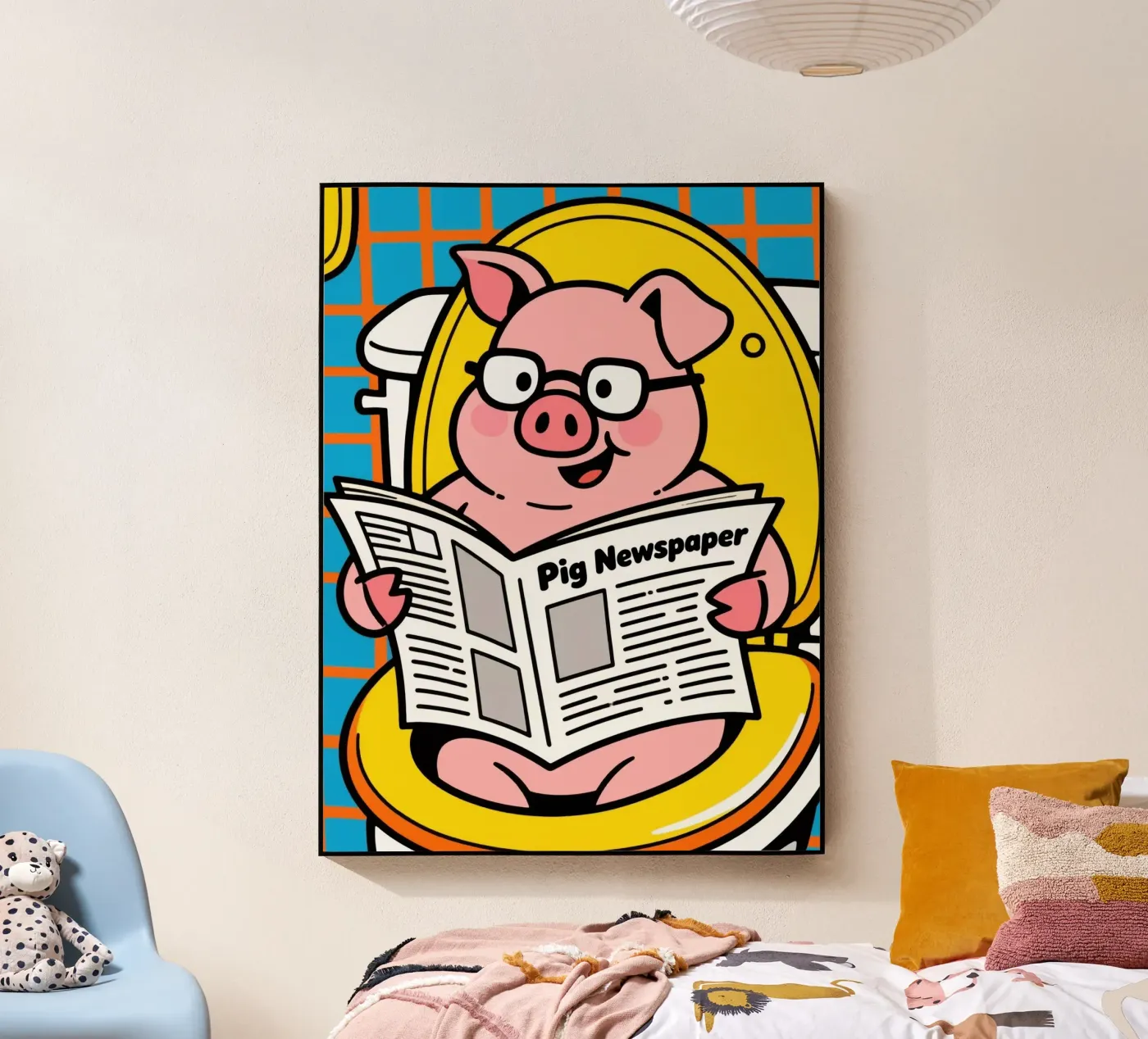 Pig Newspaper plexiglass da knowledge