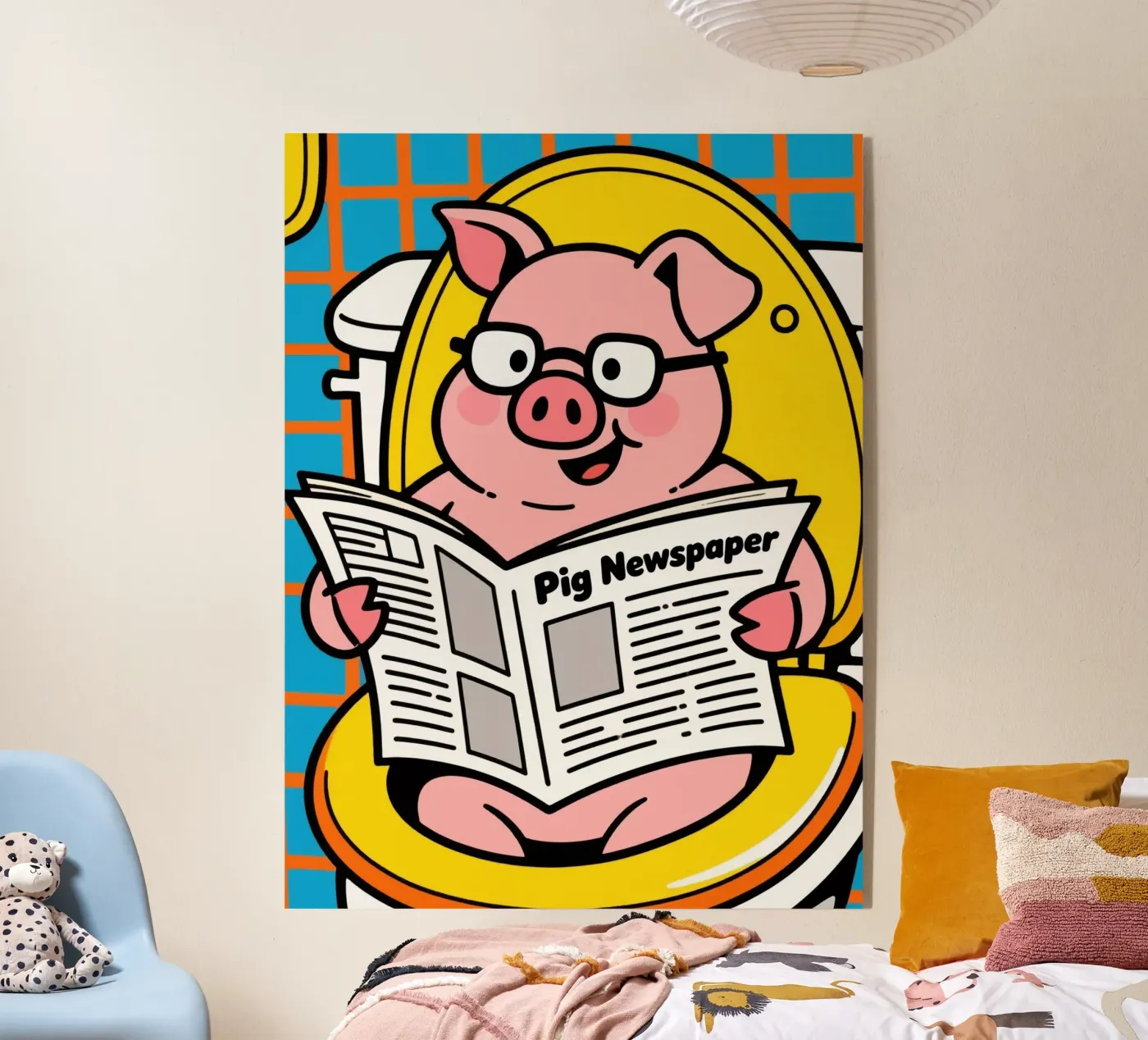 Pig Newspaper plexiglass da knowledge