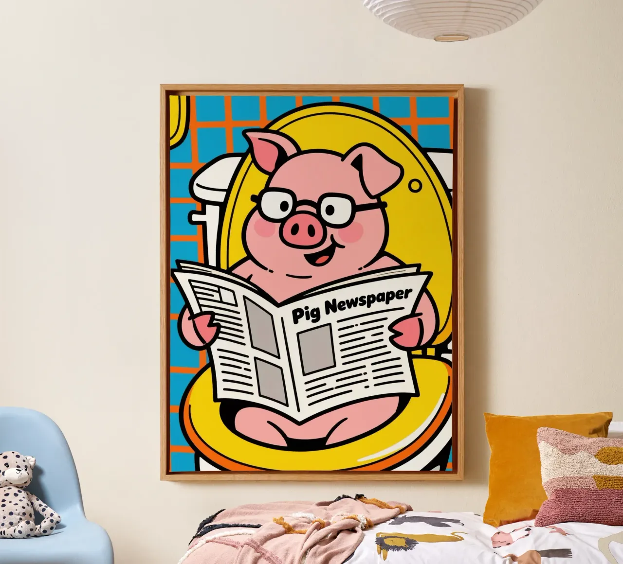 Varkenskrant canvas met Baklijst van knowledge