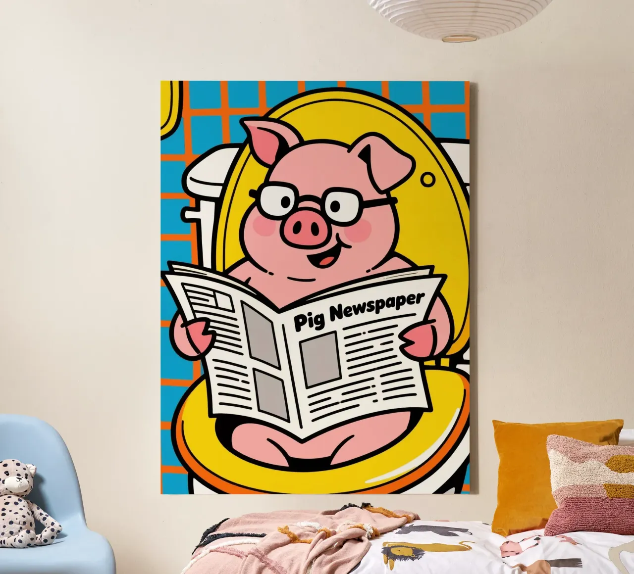 Varkenskrant canvas met Baklijst van knowledge