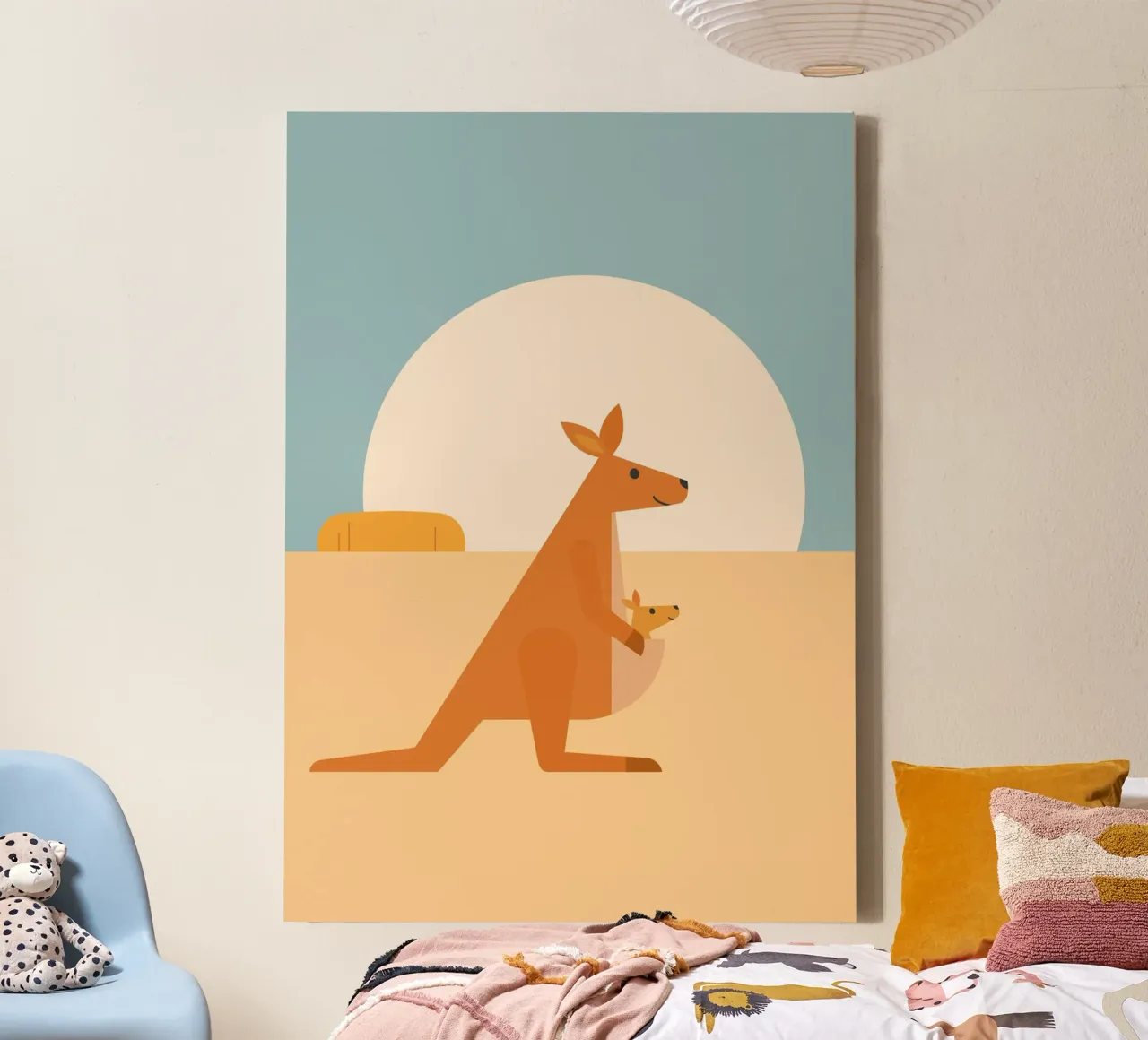 Canguro felice tela con Cornice a cassetta da Carolin Vonhoff