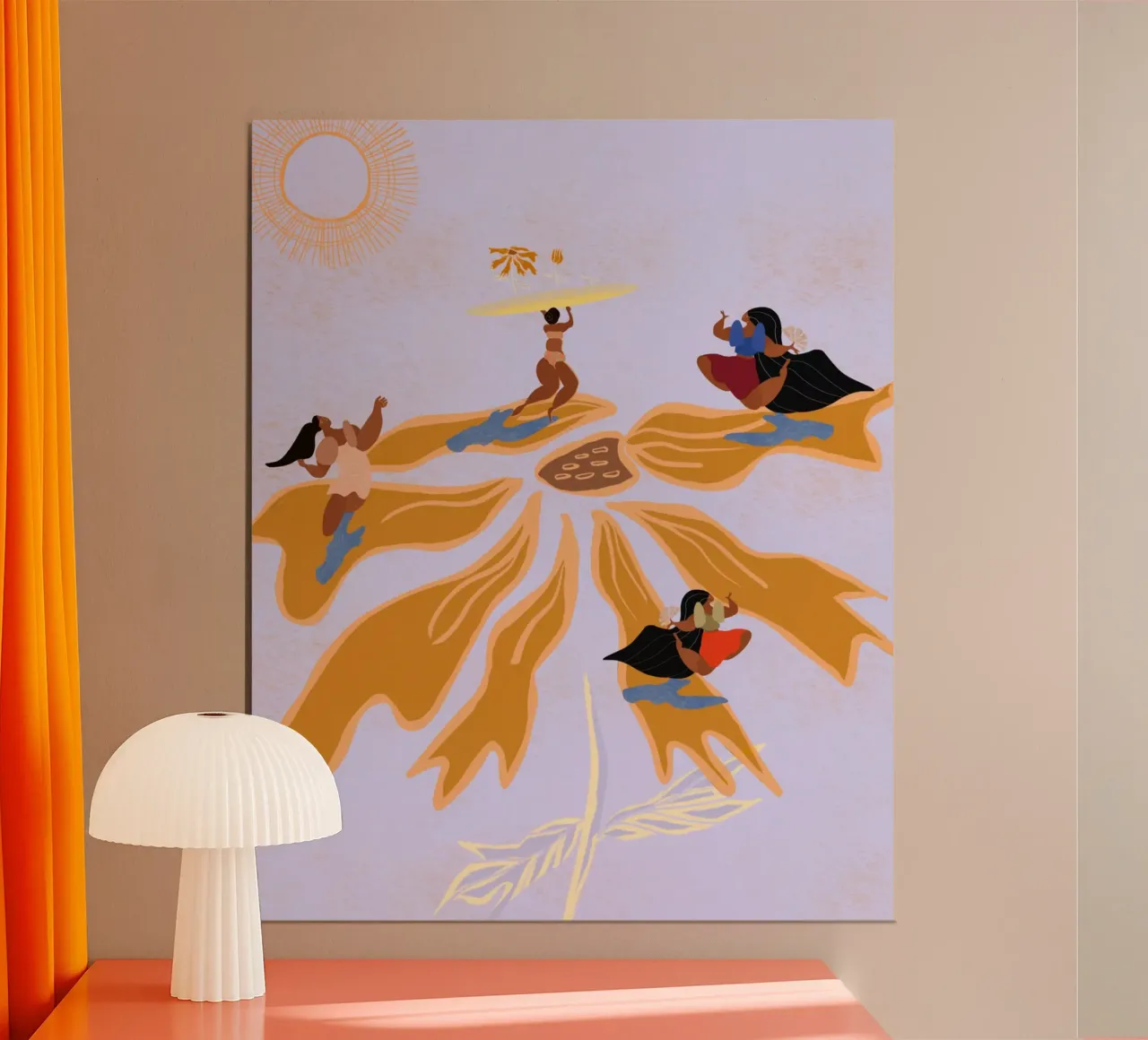 Wir tanzen alle nach unserem eigenen Rhythmus Poster mit Holzrahmen von Inha Arceo Arts