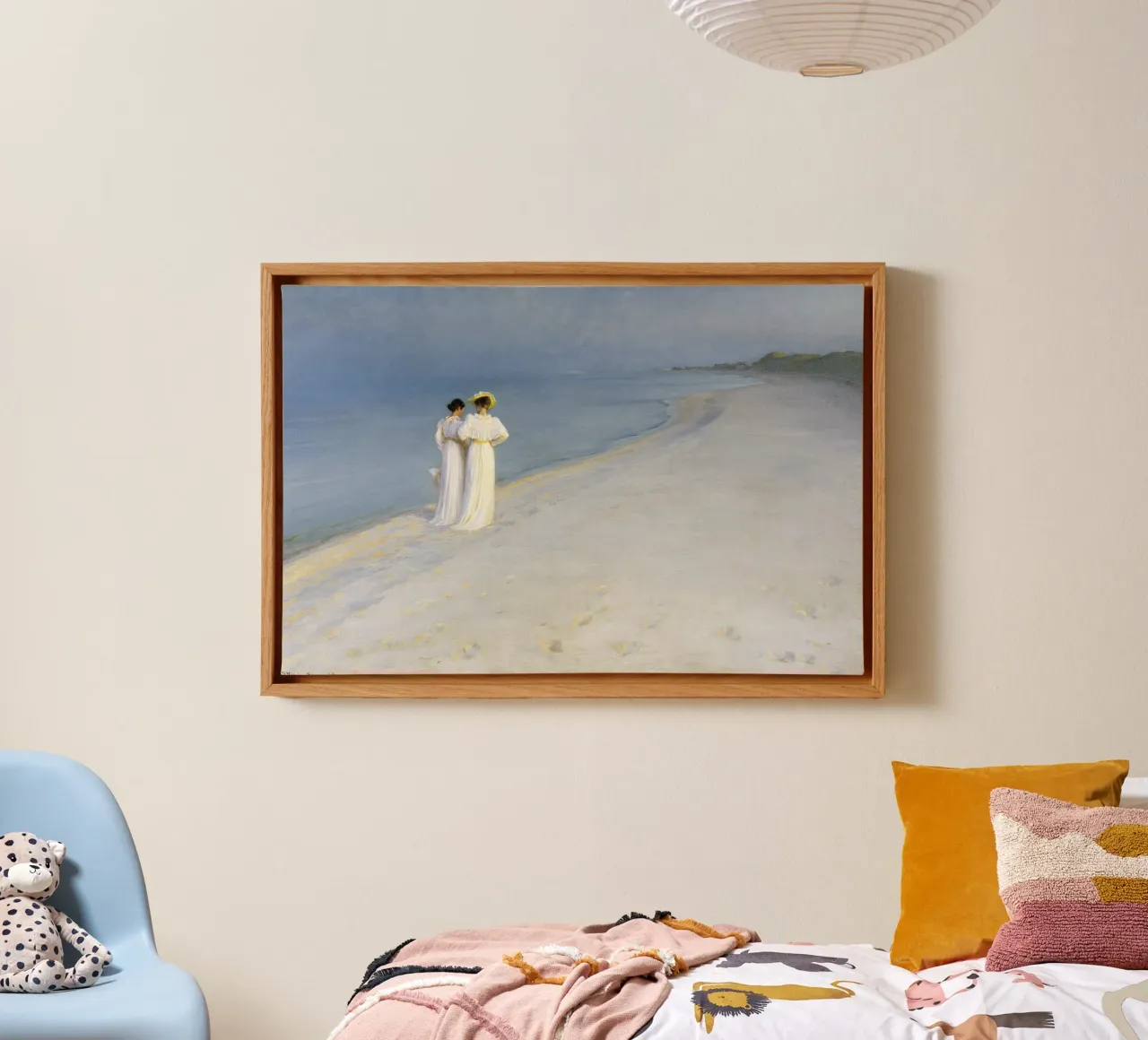 Summer Evening on Skagens Southern Beach tela con Cornice a cassetta da apoloprints