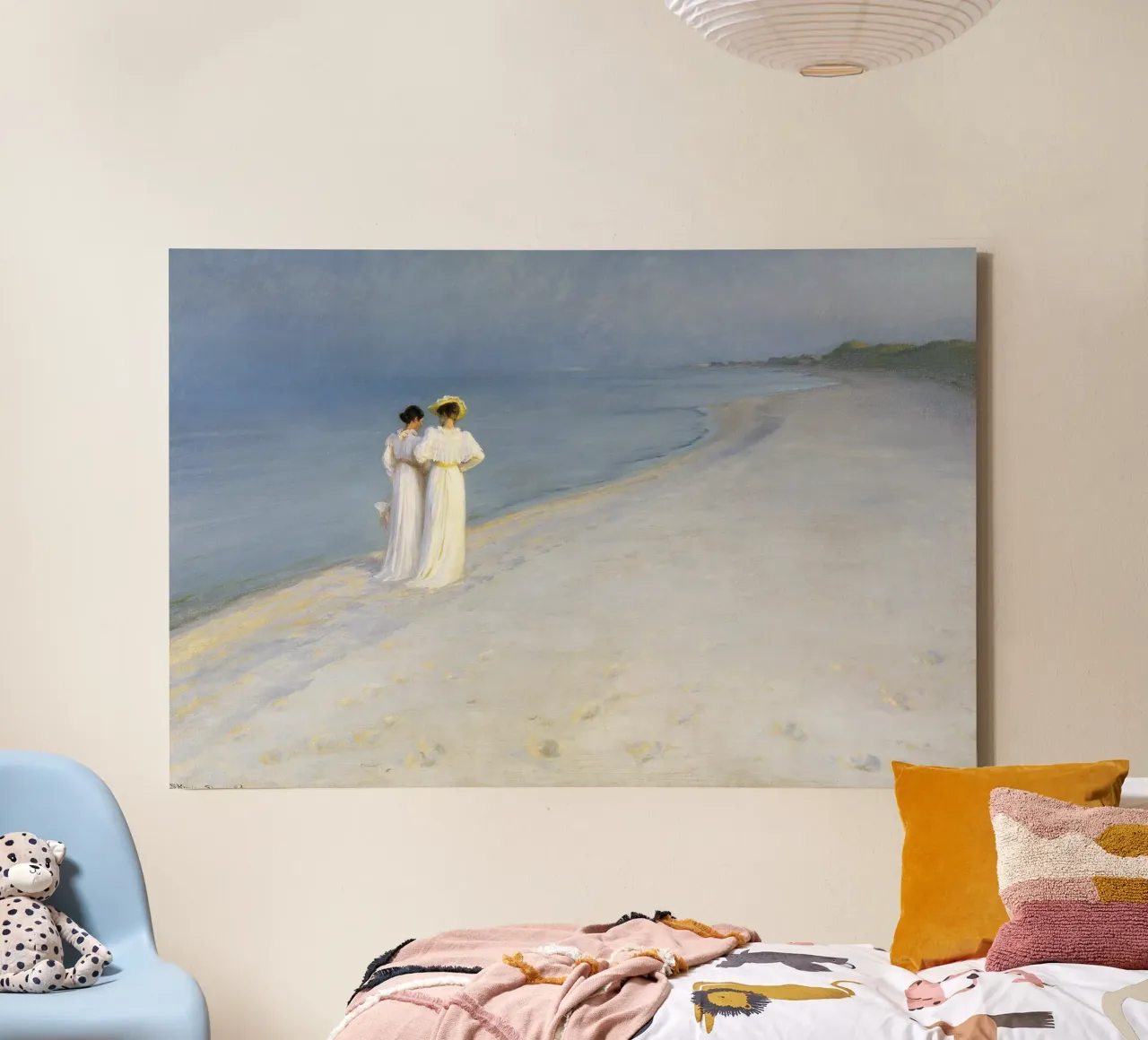 Summer Evening on Skagens Southern Beach tela con Cornice a cassetta da apoloprints