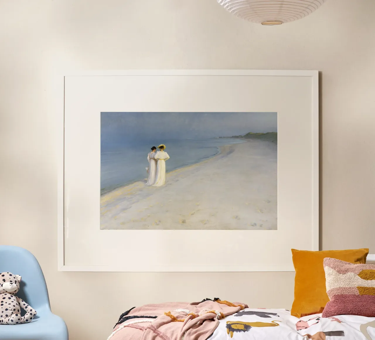 Summer Evening on Skagens Southern Beach poster con telaio in alluminio da apoloprints