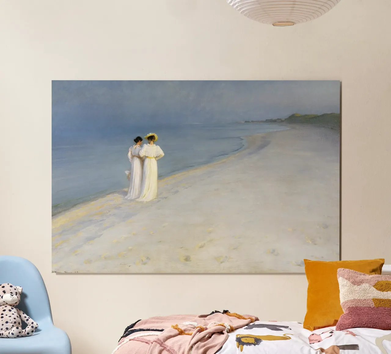 Summer Evening on Skagens Southern Beach poster con telaio in alluminio da apoloprints