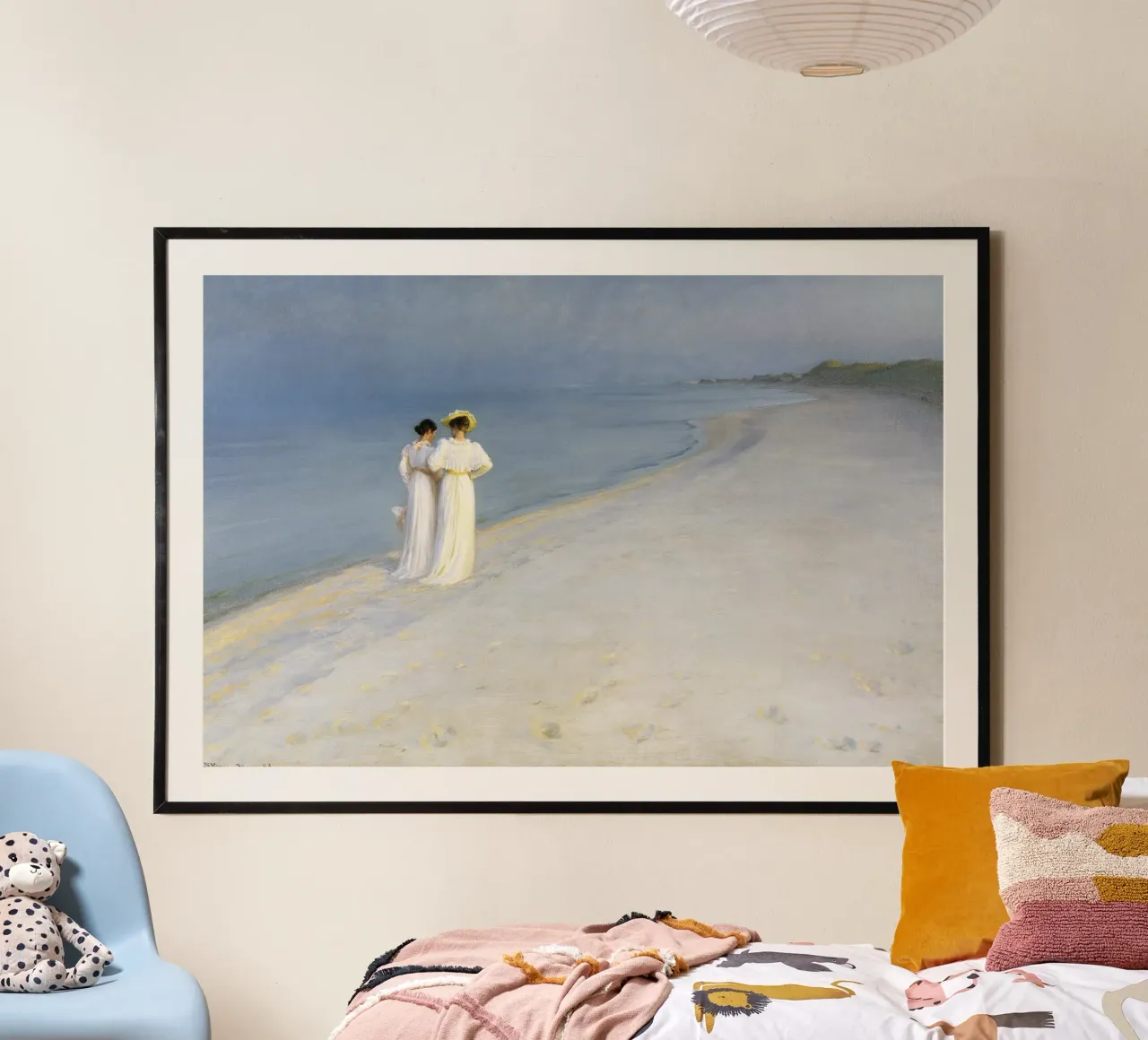 Summer Evening on Skagens Southern Beach poster con telaio in alluminio da apoloprints
