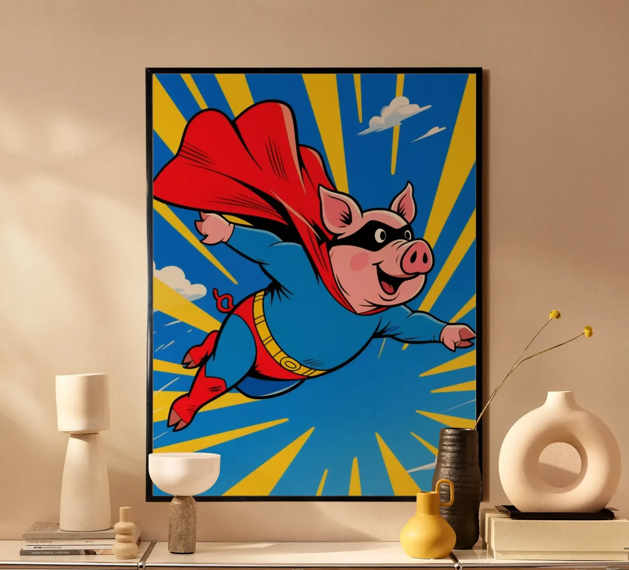 Maiale supereroe poster da knowledge