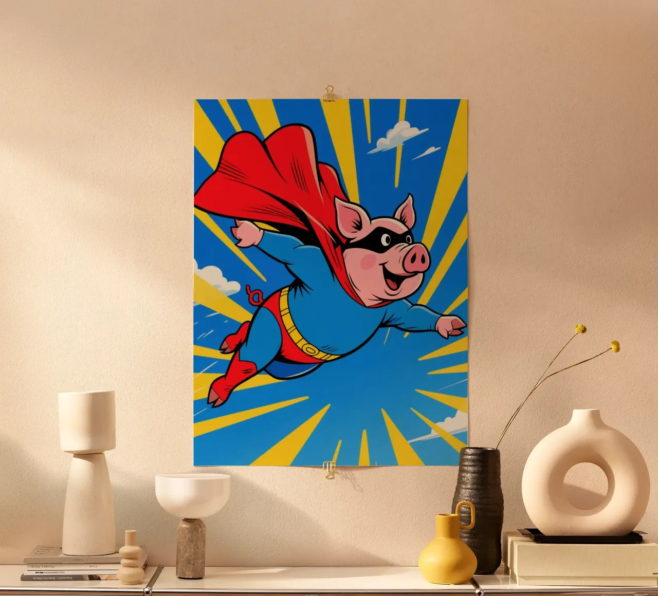 Maiale supereroe poster da knowledge