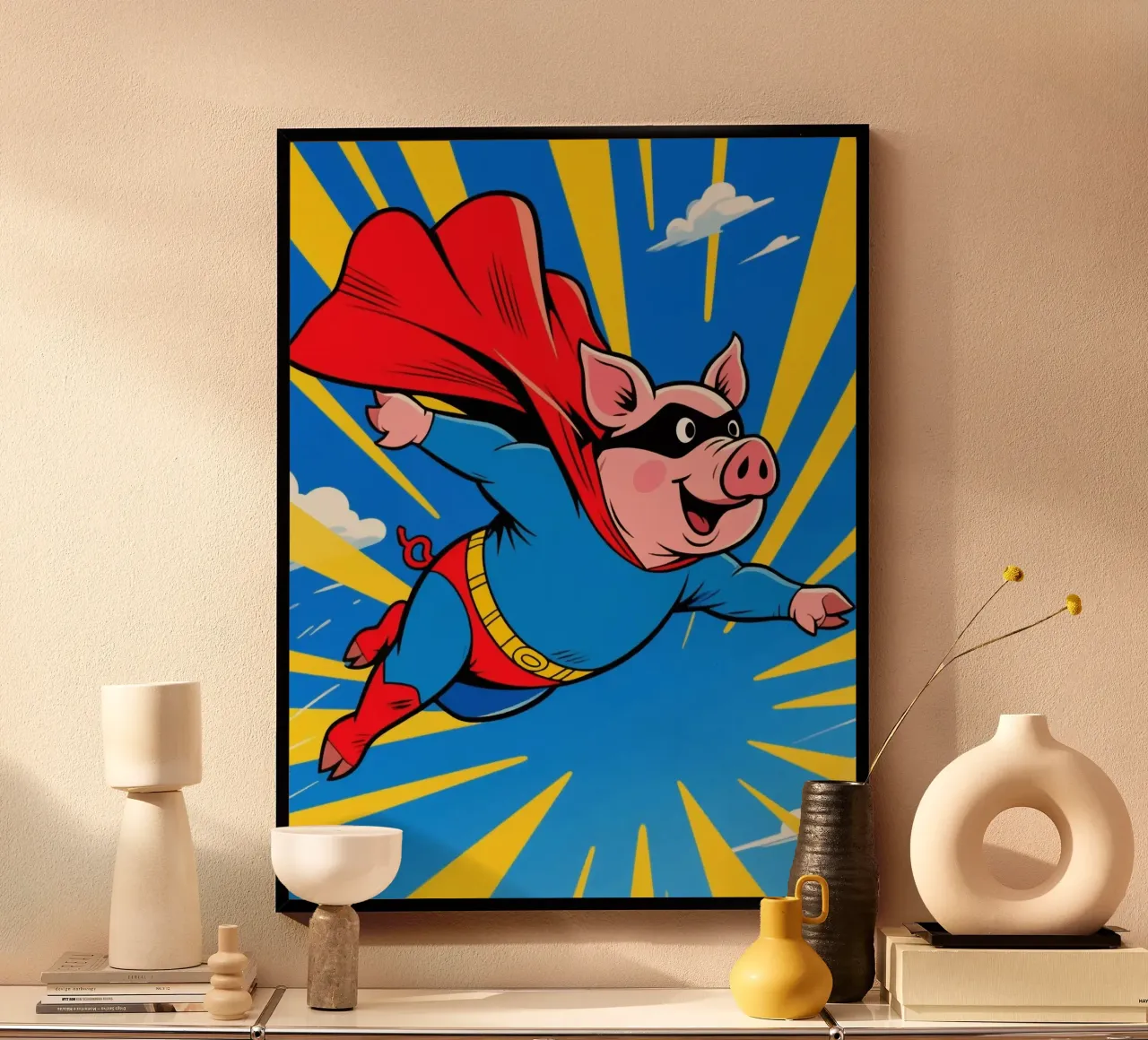 Maiale supereroe poster da knowledge