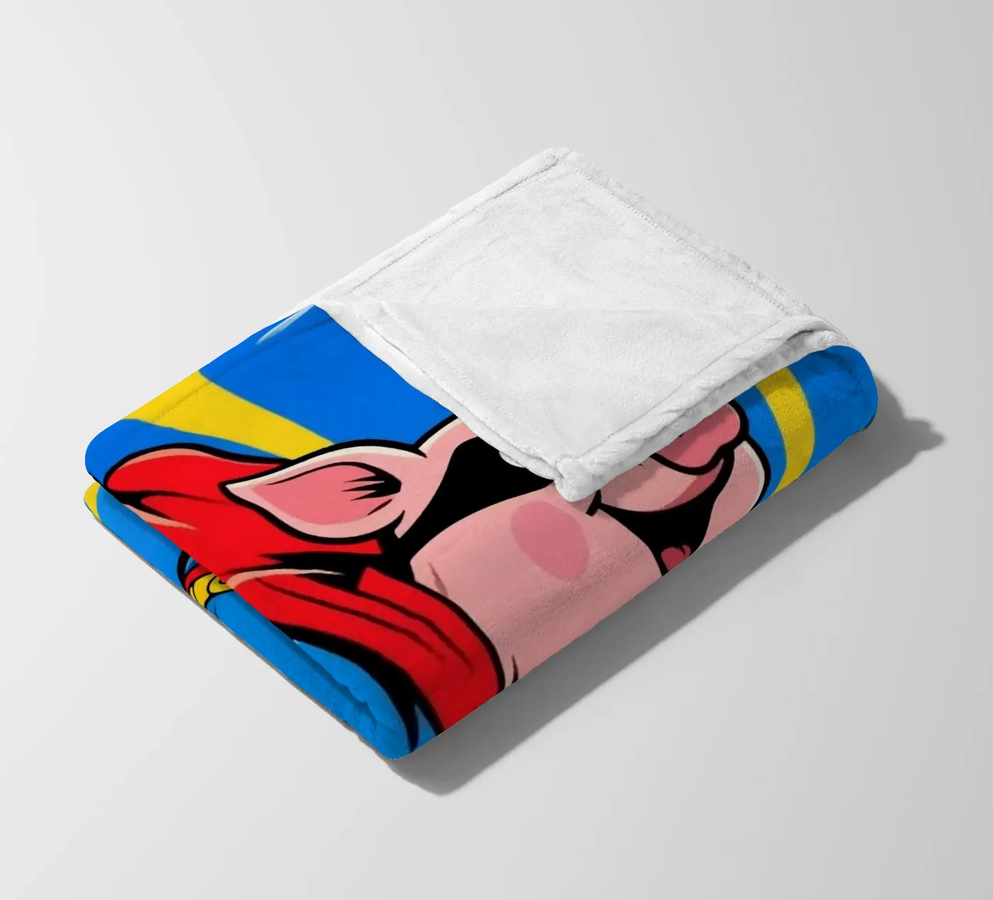 Schwein Superheld Fleecedecke von knowledge