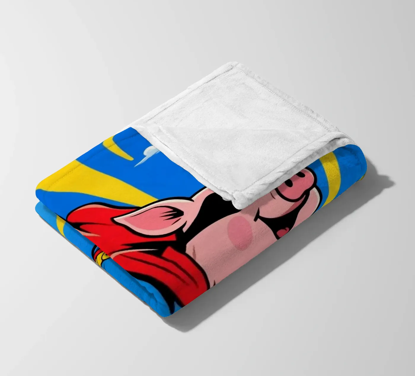 Schwein Superheld Fleecedecke von knowledge