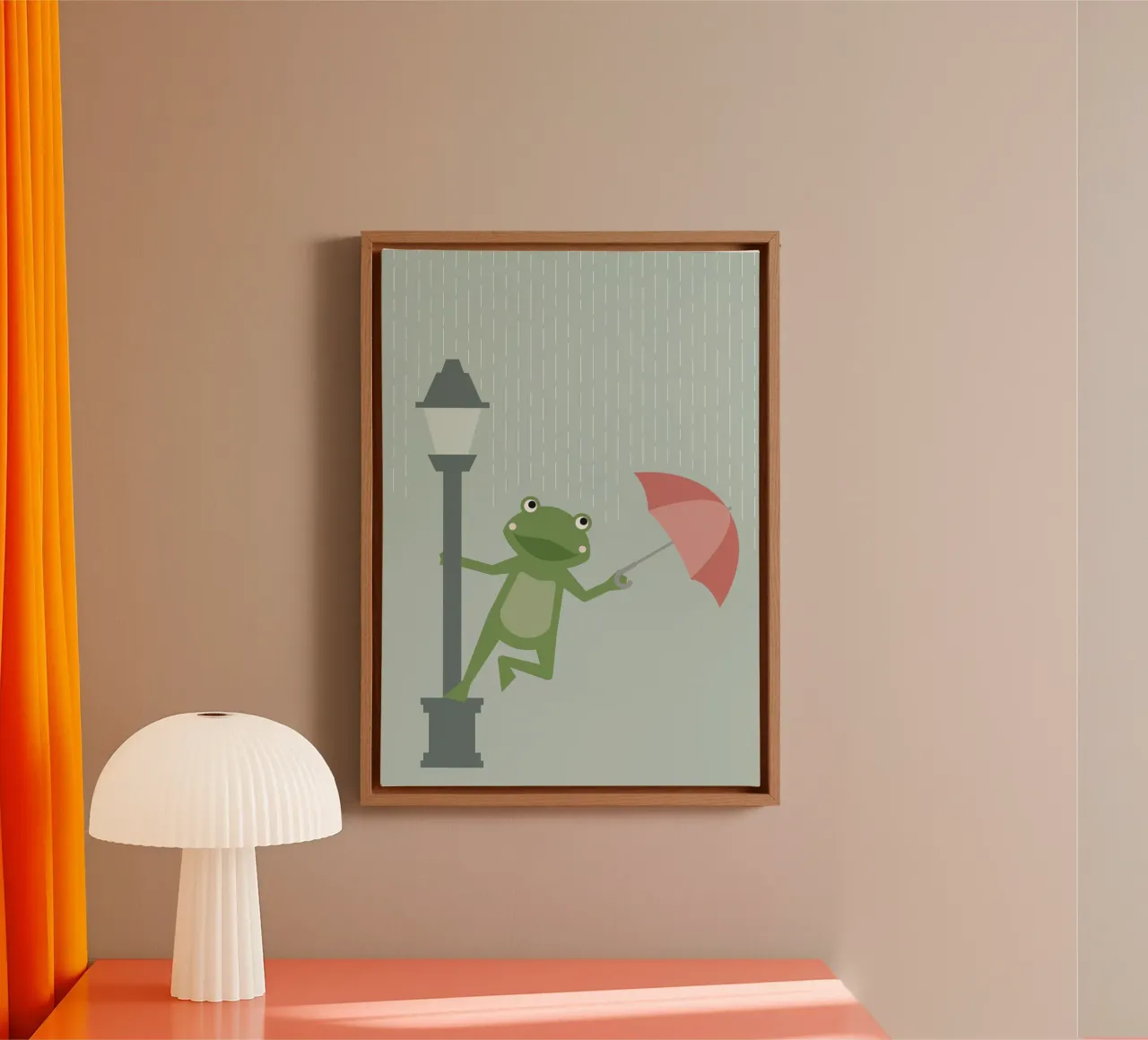 Frosch - Dansen in de regen canvas met Baklijst van Carolin Vonhoff