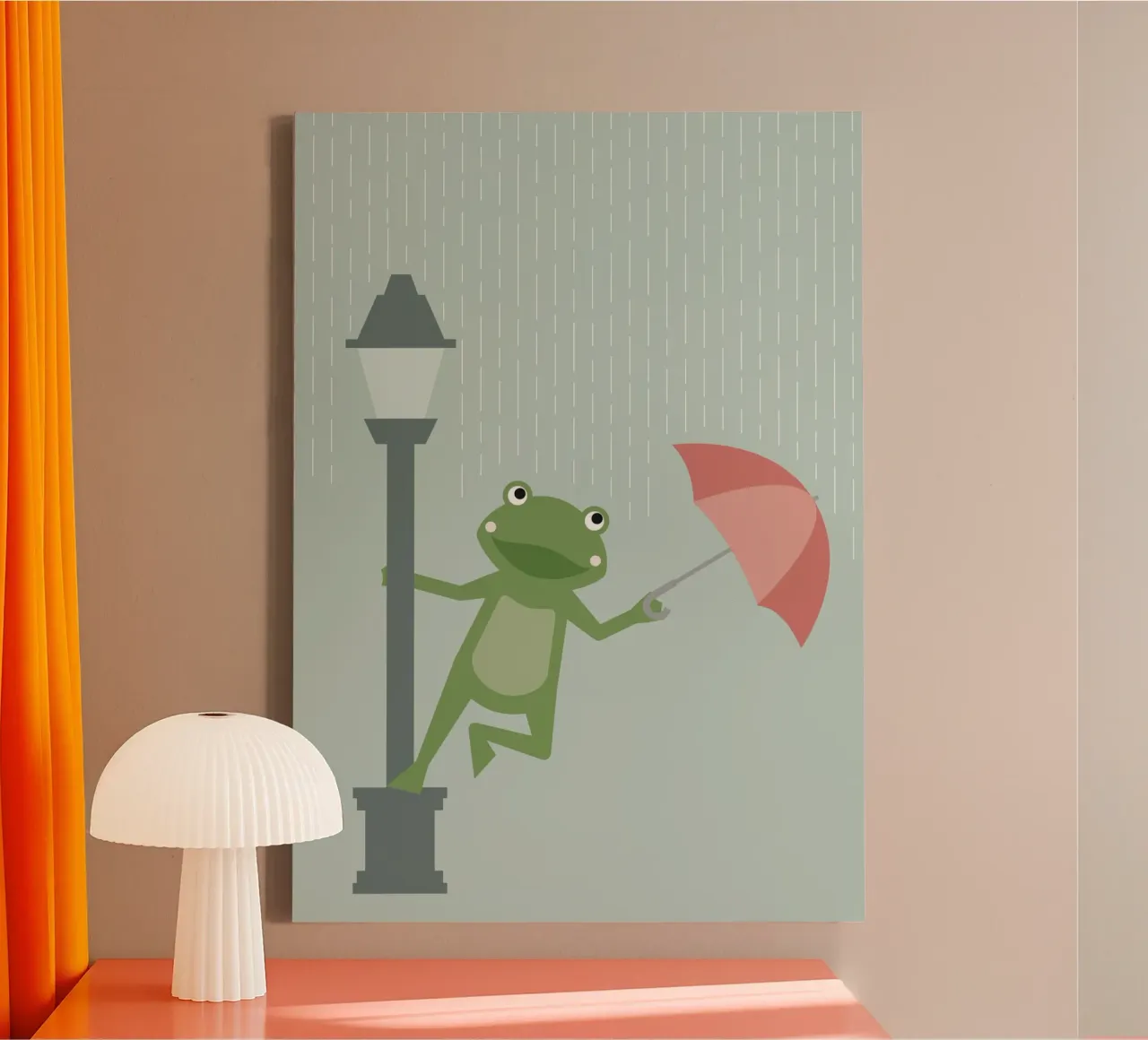 Frosch - Dansen in de regen canvas met Baklijst van Carolin Vonhoff