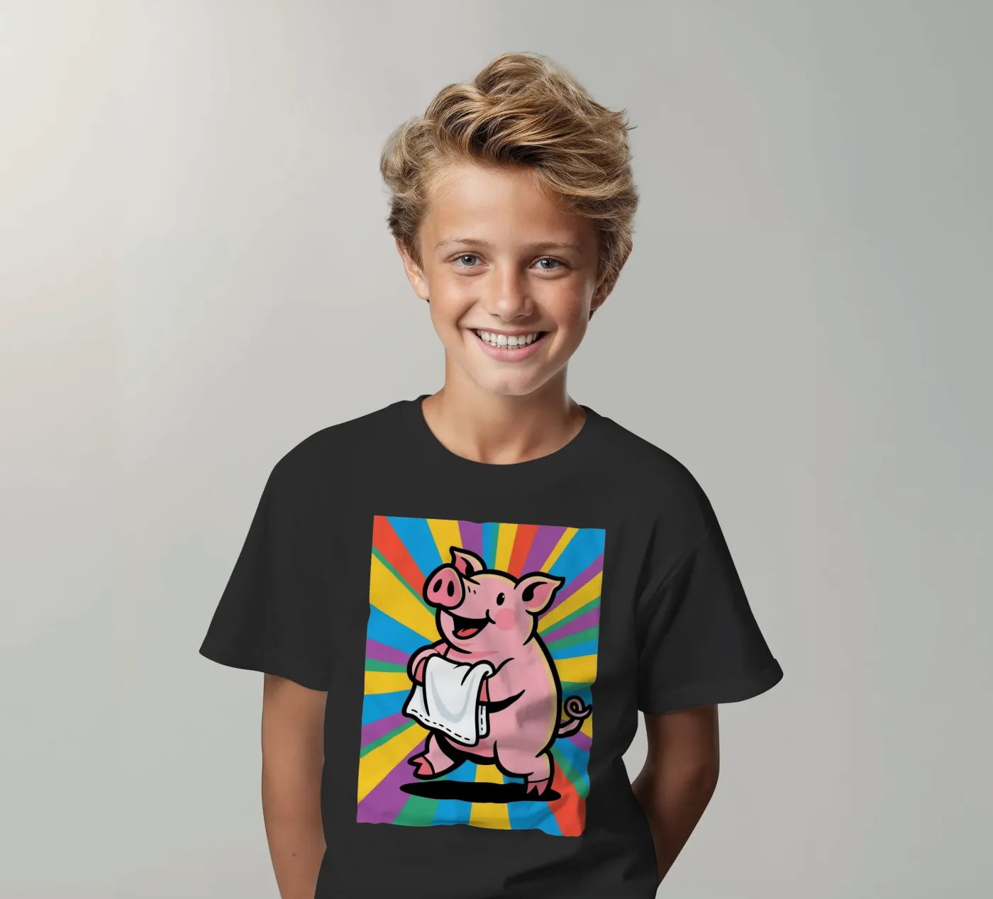Maiale t-shirt bambini da knowledge