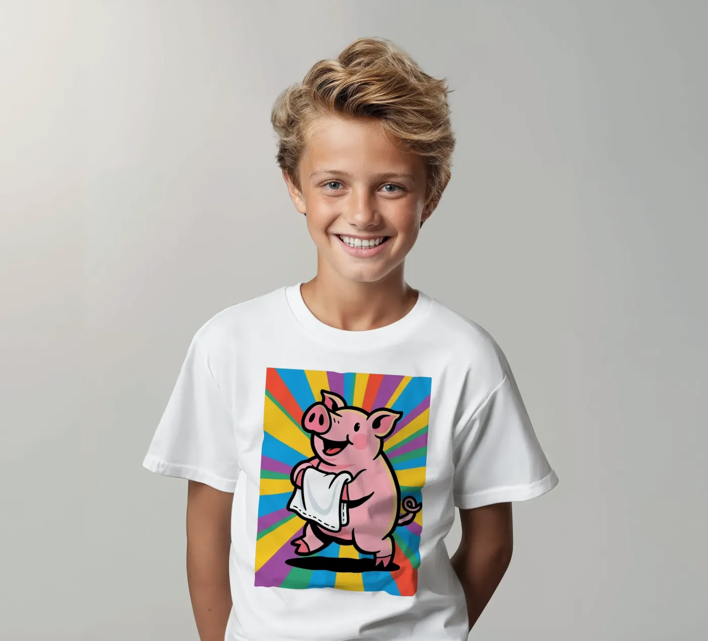 Maiale t-shirt bambini da knowledge
