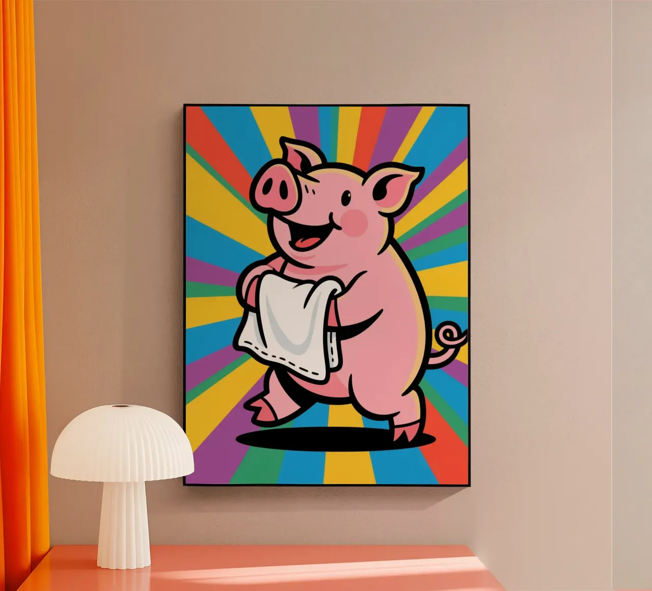 Piggy acrylic glass by knowledge