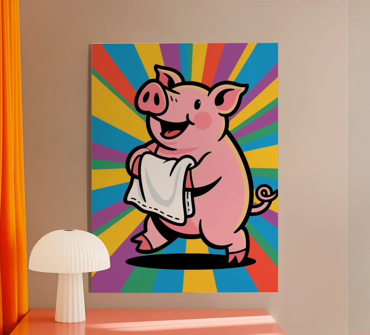 Piggy acrylic glass by knowledge