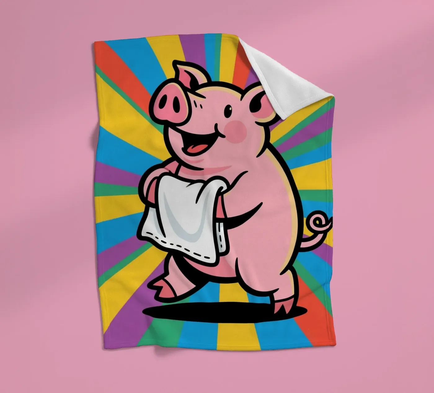 Schweinchen Fleecedecke von knowledge