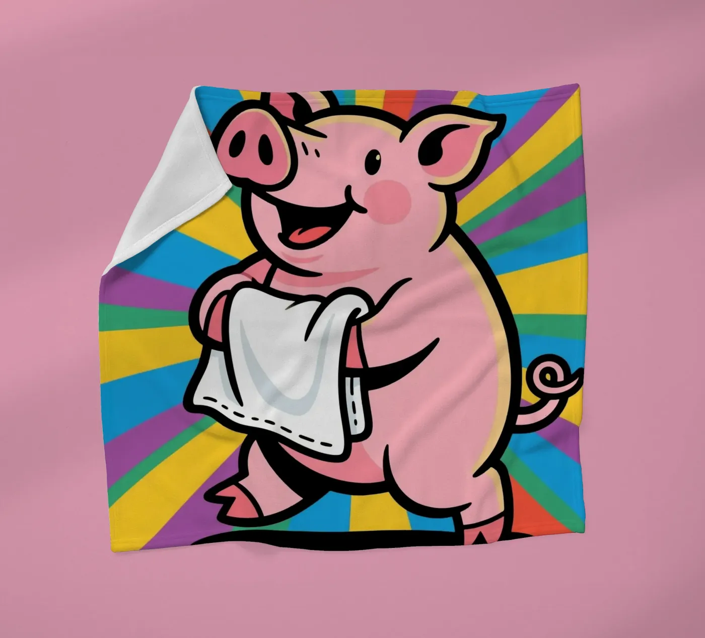 Schweinchen Fleecedecke von knowledge