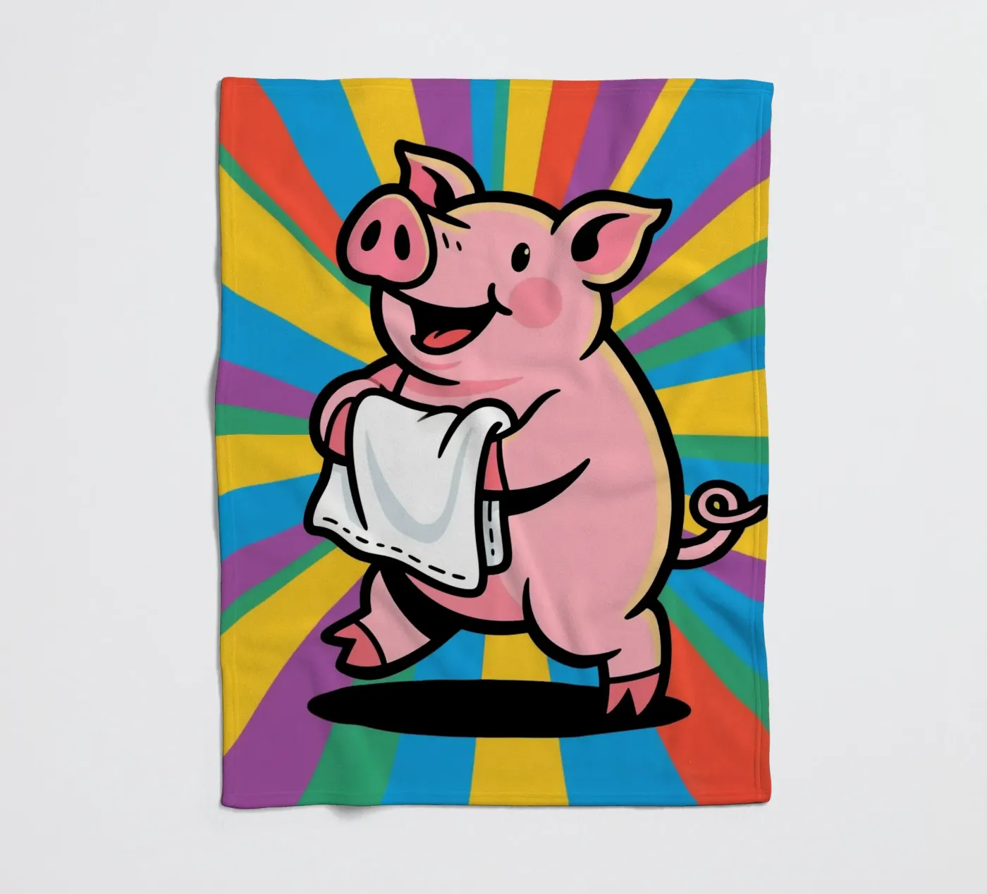 Schweinchen Fleecedecke von knowledge