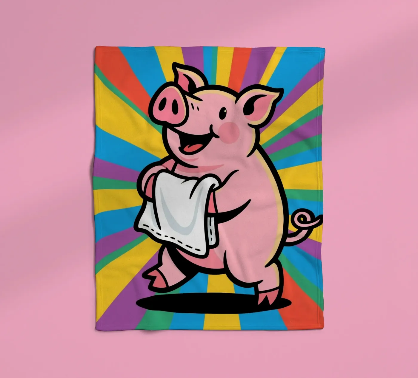 Schweinchen Fleecedecke von knowledge