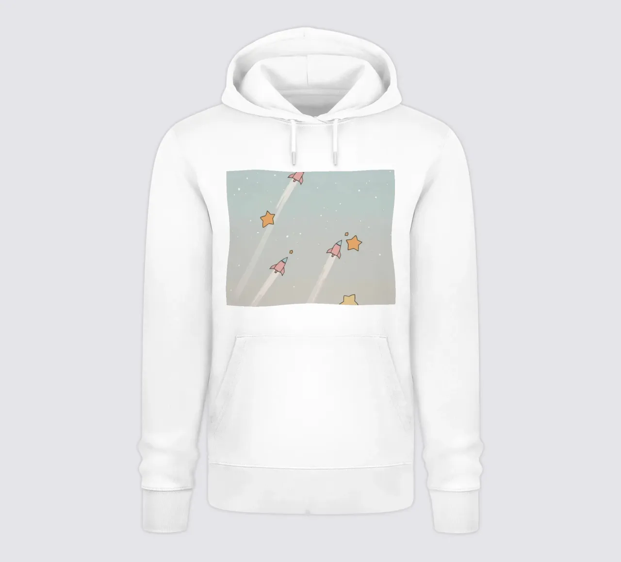 Razzi e stelle nello spazio felpa con cappuccio da DesignDoodle