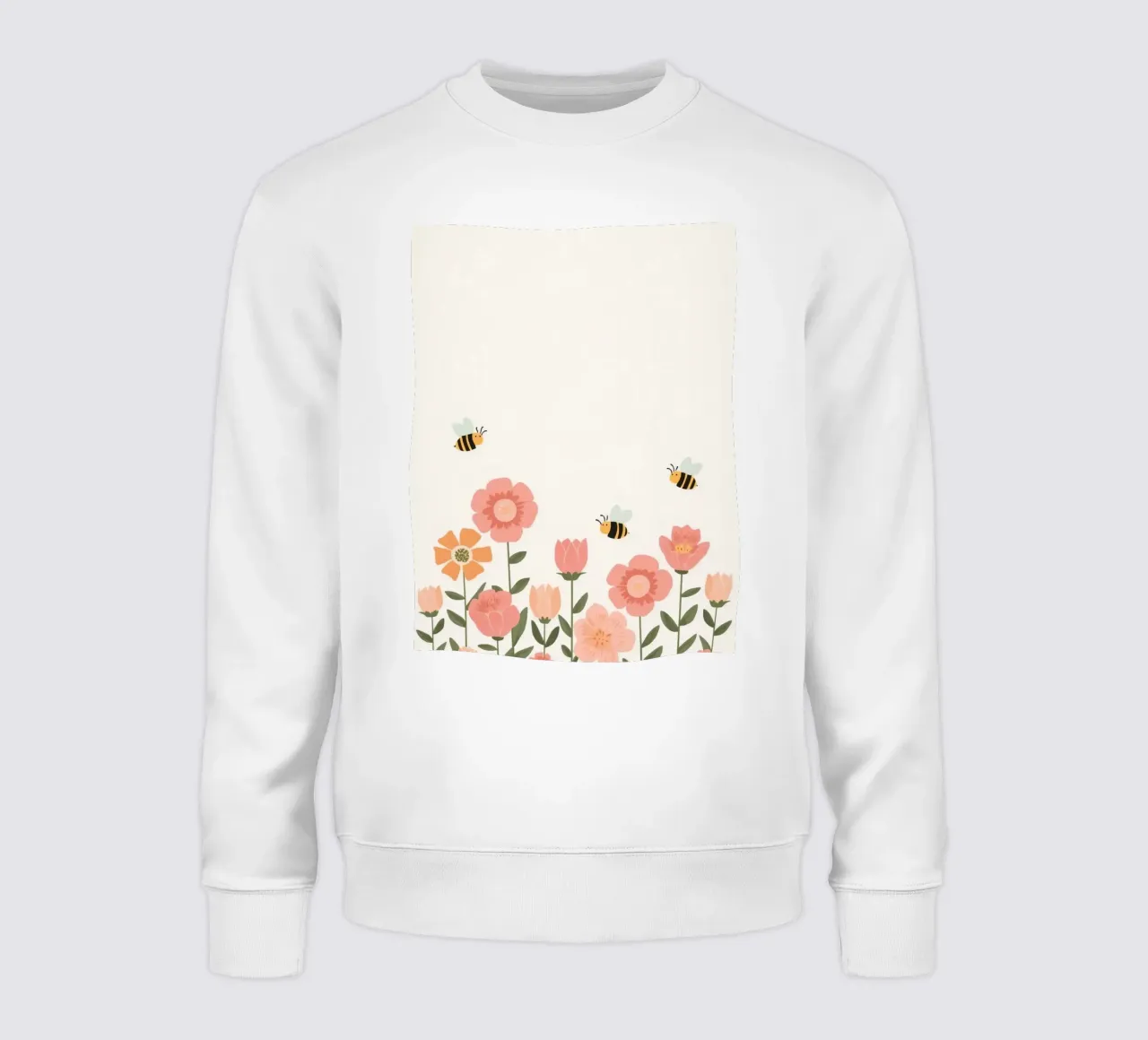 Fiori stilizzati e api carine felpa da DesignDoodle