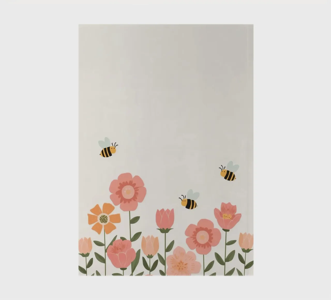 Fiori stilizzati e api carine diario da DesignDoodle