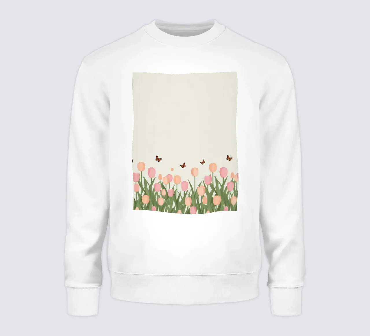 Tulipani e farfalle in pace felpa da DesignDoodle