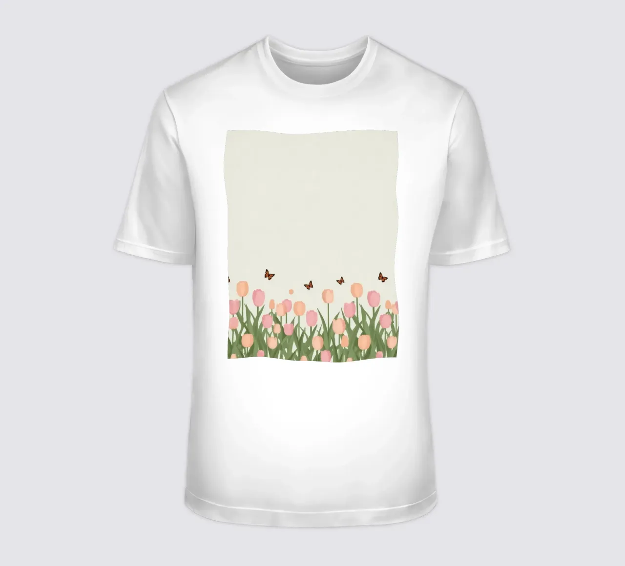 Tulipani e farfalle in pace t-shirt da DesignDoodle