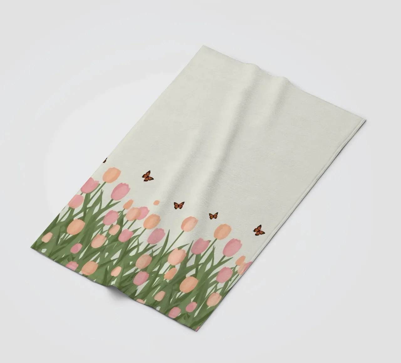 Tulipani e farfalle in pace coperta in pile da DesignDoodle
