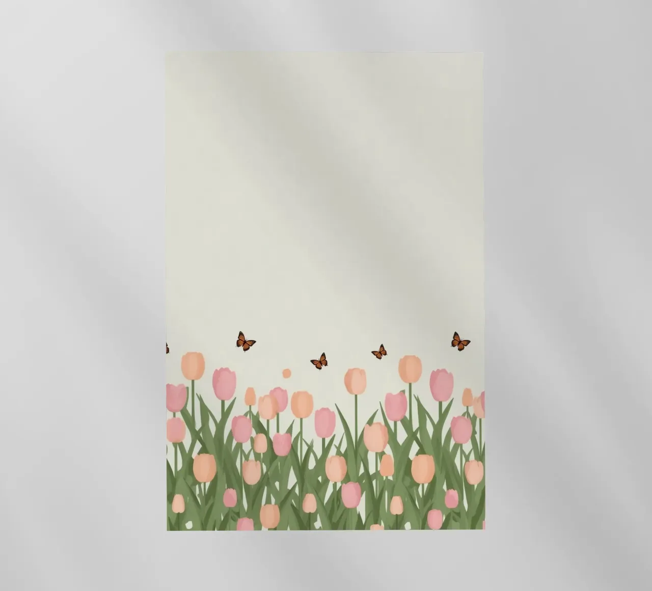 Tulipani e farfalle in pace pellicola backlit da DesignDoodle