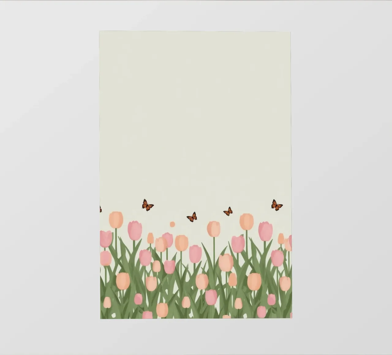 Tulipani e farfalle in pace pellicola backlit da DesignDoodle