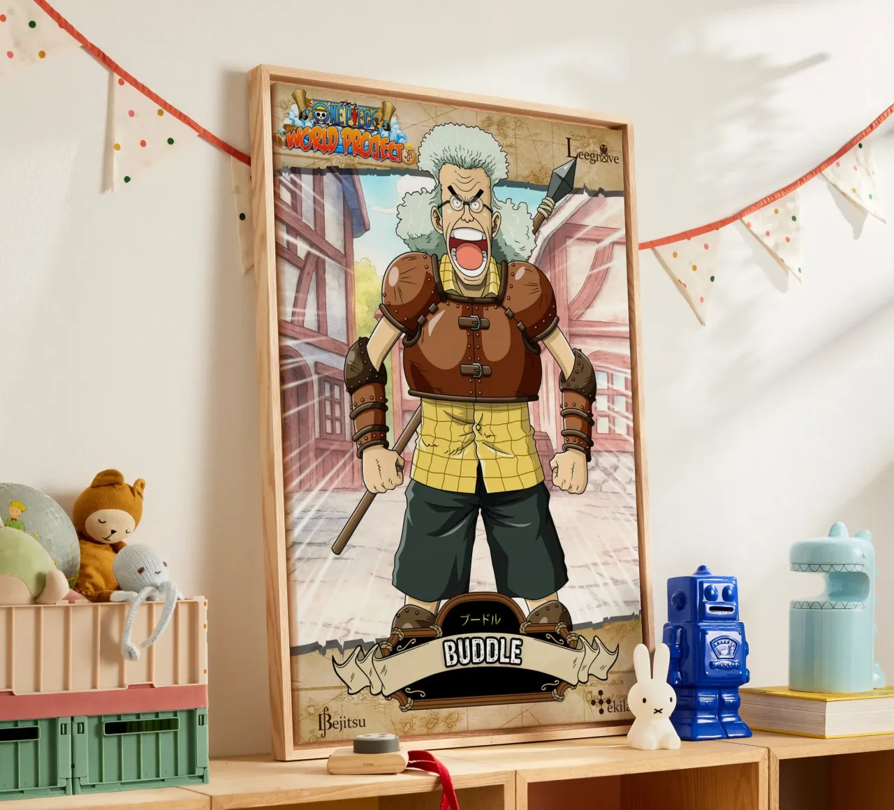 Personaggio Anime OP - Buddle tela con Cornice a cassetta da skurtow