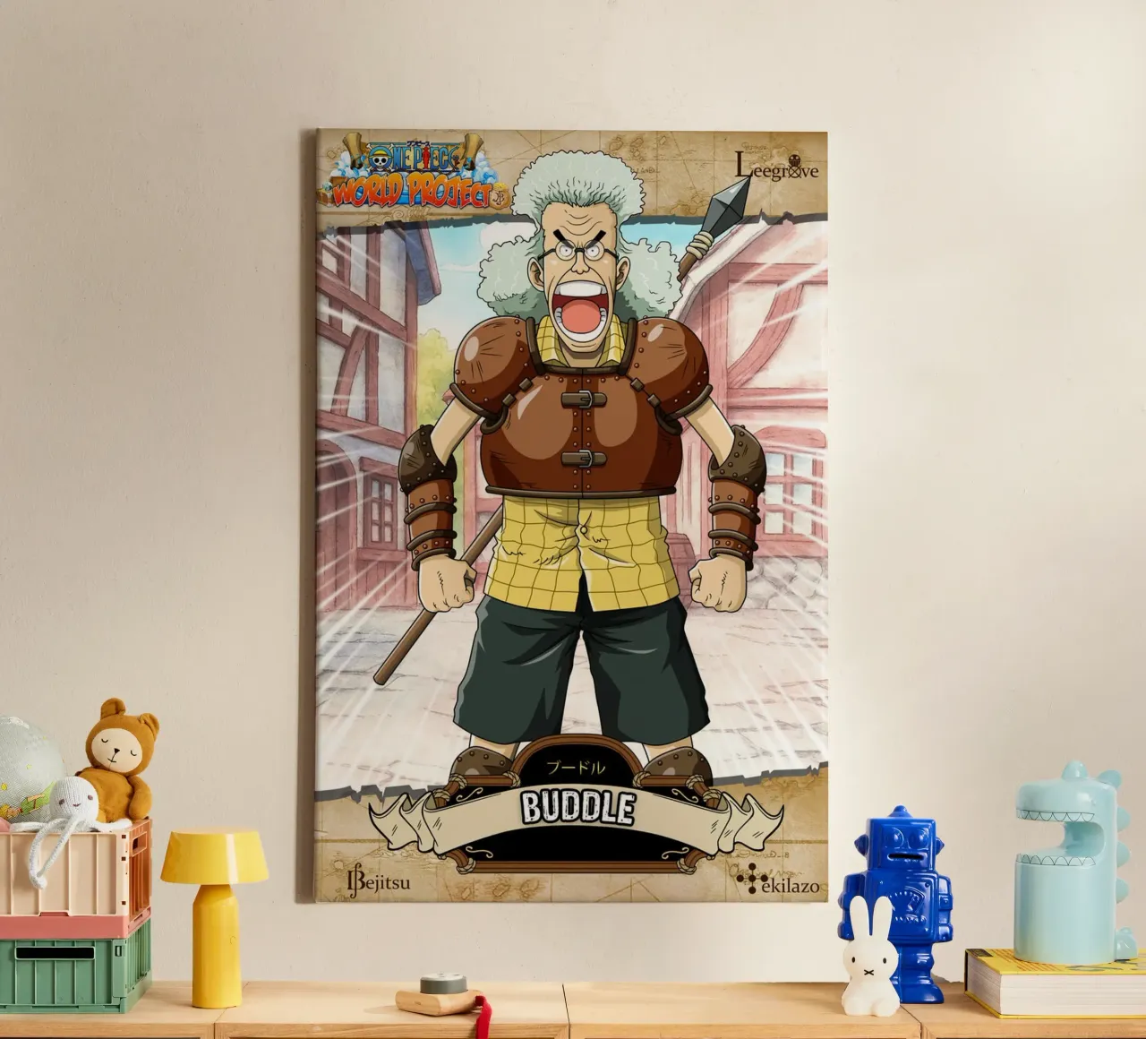 Personaggio Anime OP - Buddle tela con Cornice a cassetta da skurtow