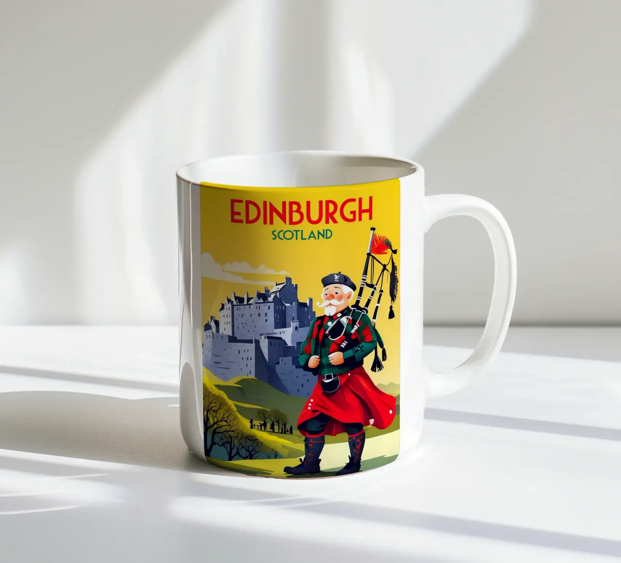 Edimburgo Scozia tazza in ceramica da Fleur de Lys