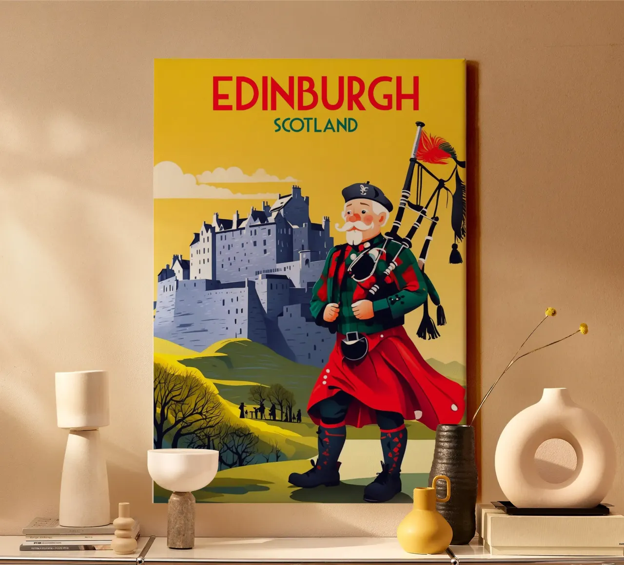 Edimburgo Scozia tela con Cornice a cassetta da Fleur de Lys