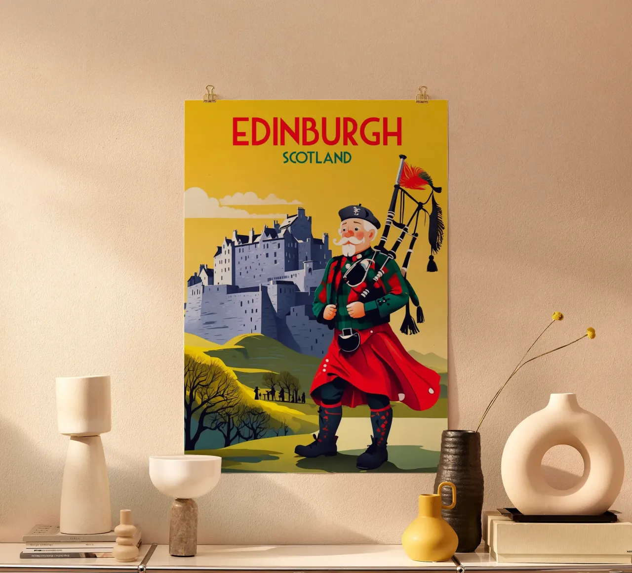 Edimburgo Scozia poster da Fleur de Lys