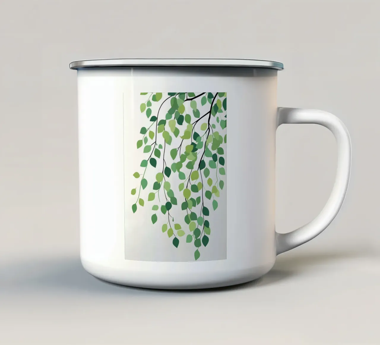 Ramo del Salice tazza in smalto da Botanical Gallery