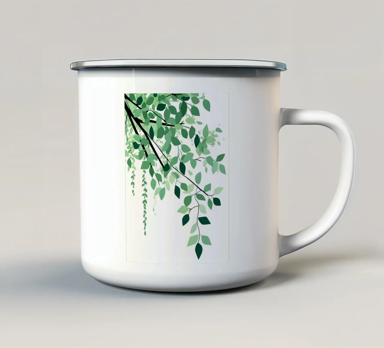 Ramo del Salice tazza in smalto da Botanical Gallery