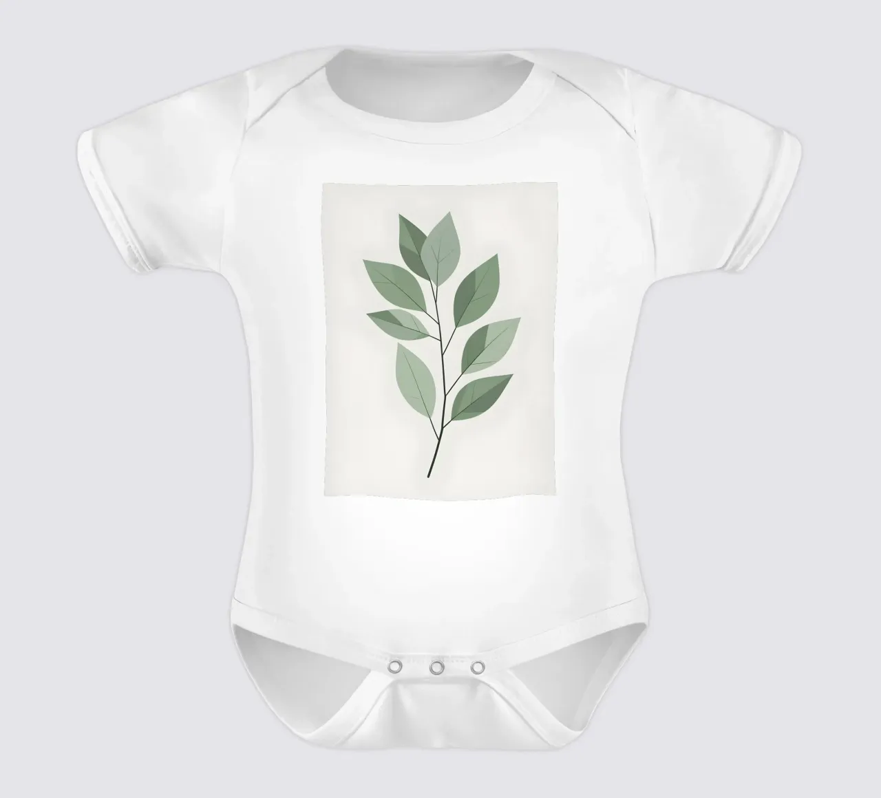 Eucalyptus Branch body neonato maniche corte da Botanical Gallery