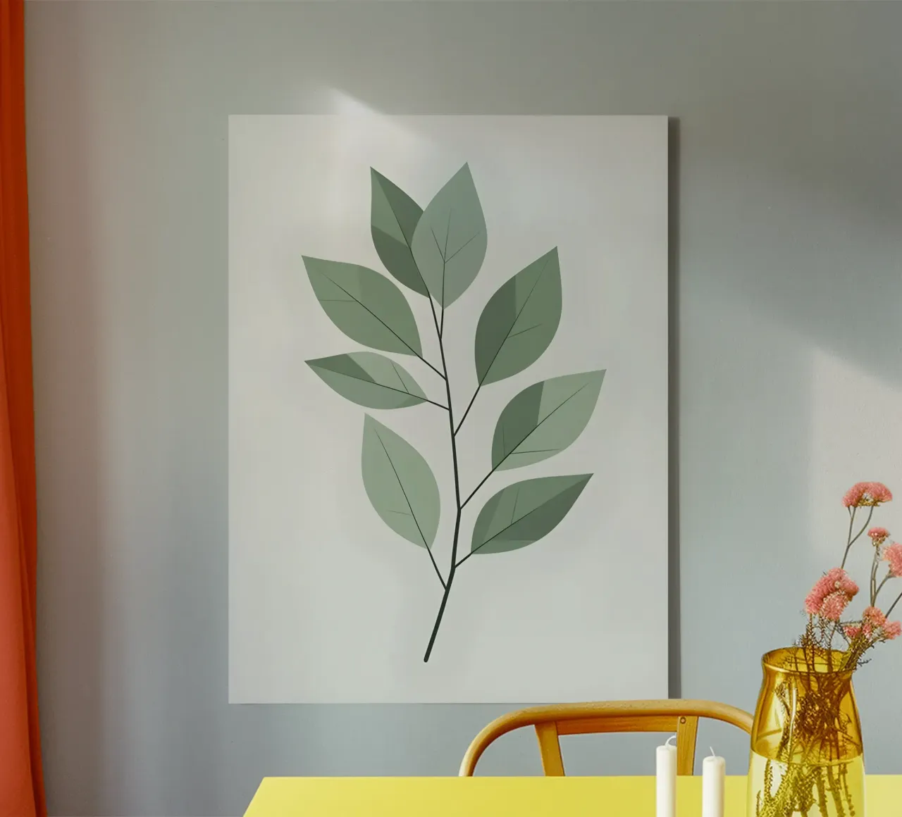 Eucalyptus Branch tela con Cornice a cassetta da The Green Room