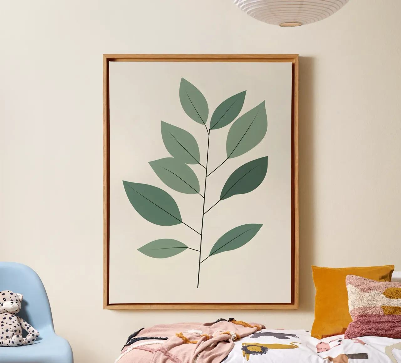 Eucalyptus Branch tela con Cornice a cassetta da The Green Room
