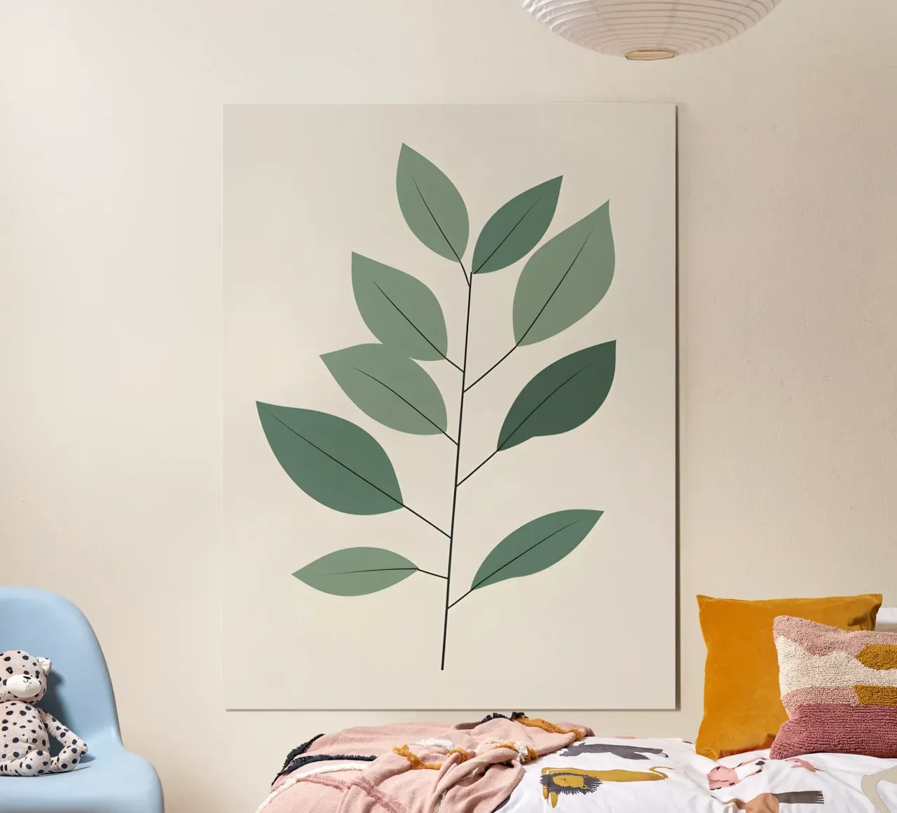Eukalyptuszweig Poster mit Holzrahmen von The Green Room